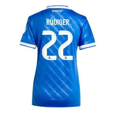 Fotballdrakt Dame Real Madrid Antonio Rudiger #22 Tredjedrakt 2025-26 Kortermet Fotballdrakt Dame Real Madrid Antonio Rudiger #22 Tredjedrakt 2025-26 Kortermet